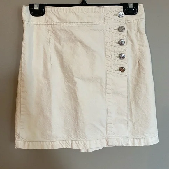 Current/Elliott Mini Jean Wrap Skirt Size 27 - Picture 4 of 13